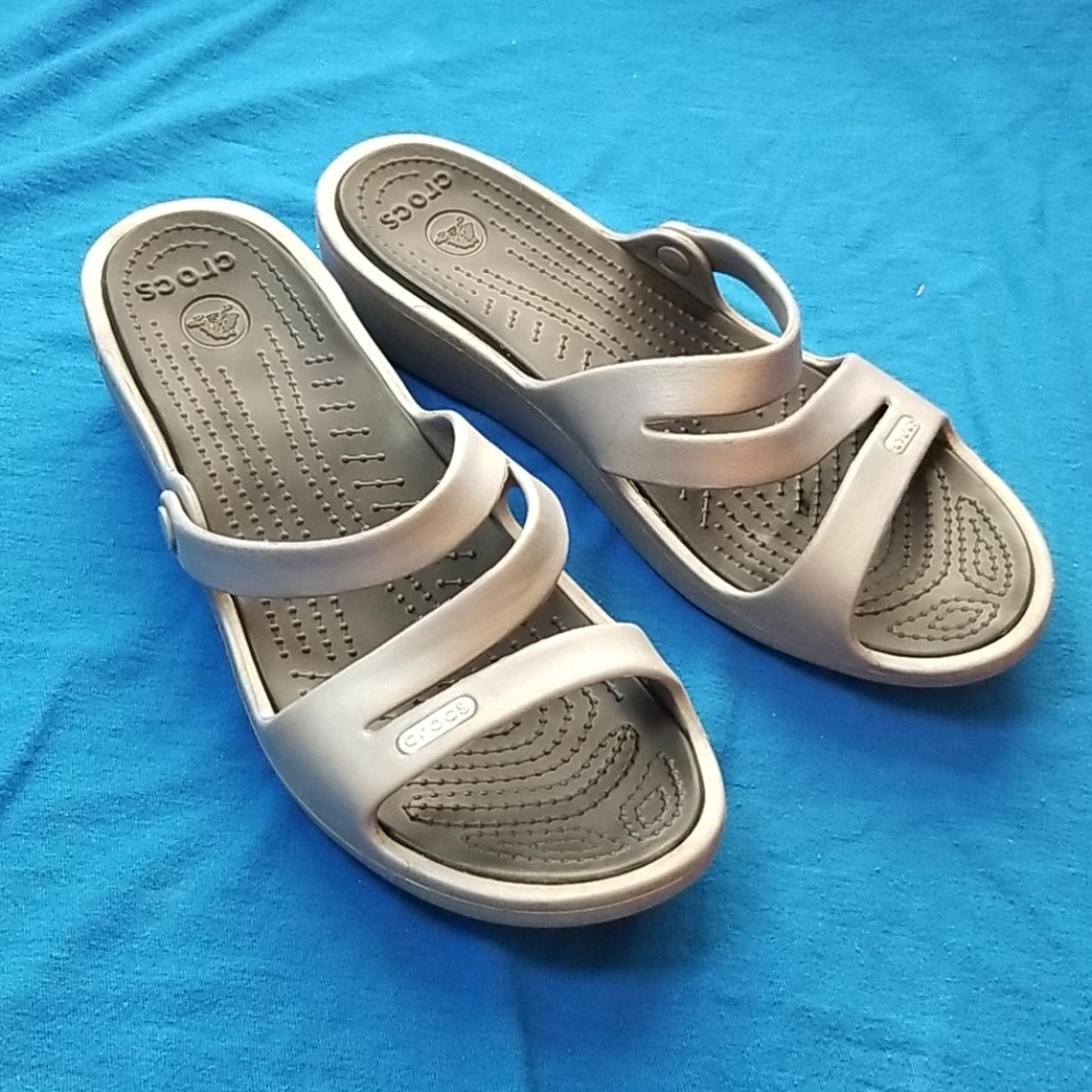 Crocs strappy wedge sandal